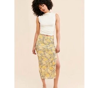 Free People Rosalie Mesh Midi Skirt